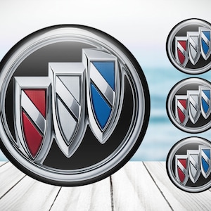4pcs Set Buick High Quality Hand Made Center Wheel Cap Stickers Gas Tank Logo Decal Emblem