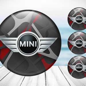 4pcs Set MINI Cooper High Quality Hand Made Center Wheel Cap Stickers Gas Tank Logo Decal Emblem