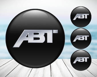 4pcs Set ABT High Quality Hand Made Center Wheel Cap Stickers Gas Tank Logo Decal Emblem