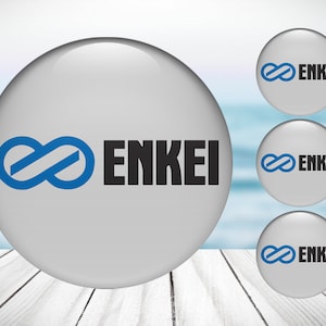 4pcs Set Enkei High Quality Hand Made Center Wheel Cap Stickers Gas Tank Logo Decal Emblem