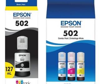 EPSON 502 EcoTank Black/Cyan/Magenta/Yellow Genuine Ink Bottle Exp. 2027