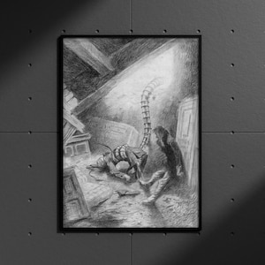 War of the Worlds Digital Download, Graphic 23 Alien Art, Vintage Sci-Fi Printable Illustration 1906 HG Wells Novel, Space Invasion Art-171D