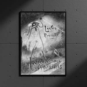 War of the Worlds Digital Download, Graphic 01 Cover Art, Vintage Sci-Fi Printable Illustration 1906 HG Wells Novel, Alien Invasion Art-162D