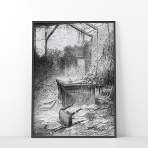 War of the Worlds Print, Graphic 24 Alien Art, Vintage Sci-Fi Poster Illustration, 1906 HG Wells Novel, Space Invasion Futuristic Art-172P
