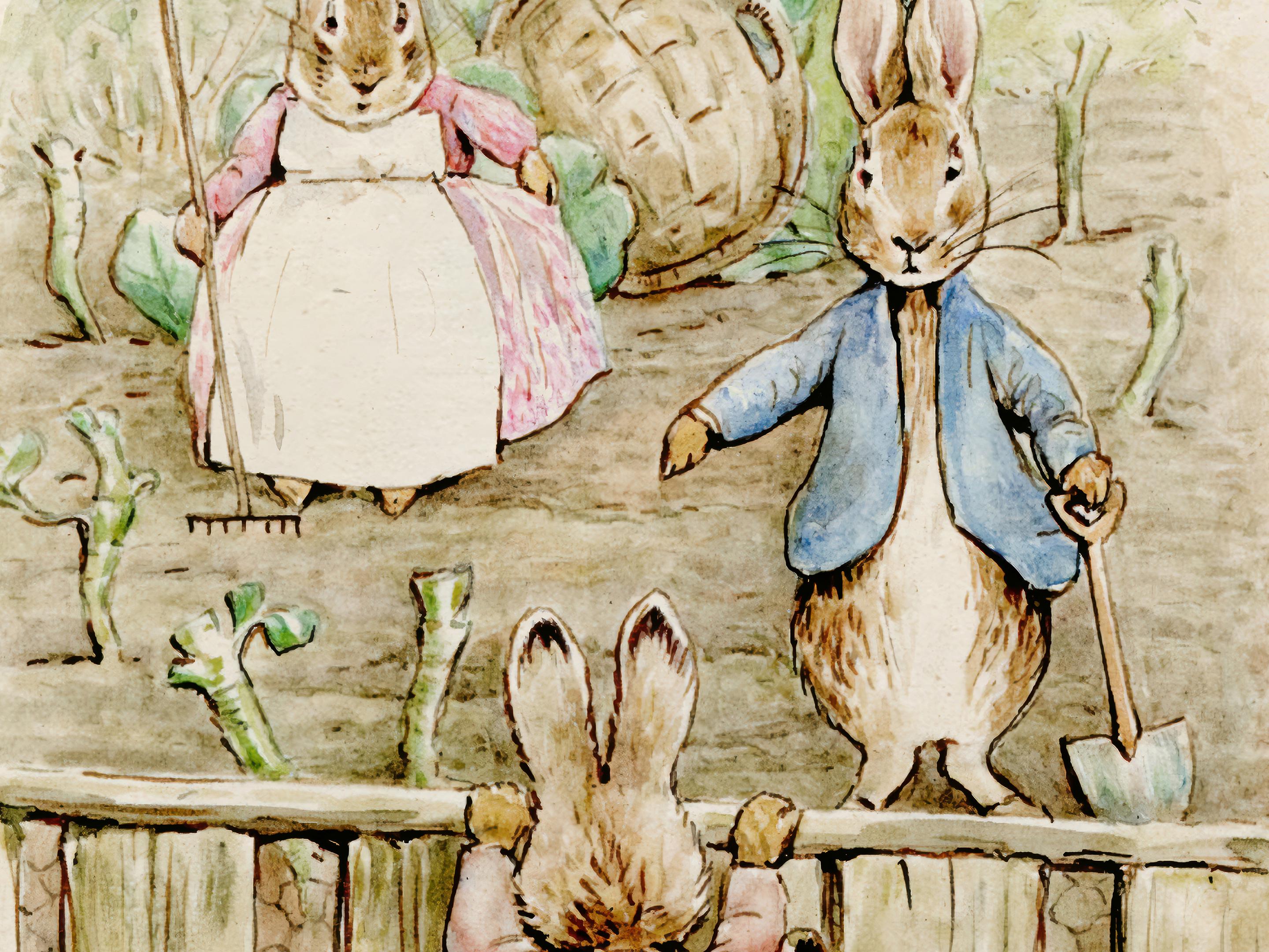 Beatrix Potter Poster Print, Antique Peter Rabbit Illustration, Vintage ...