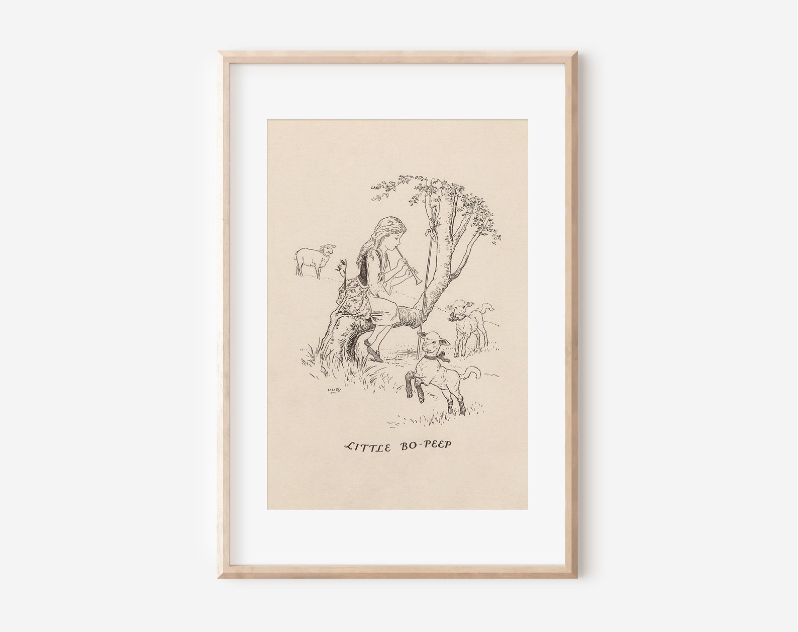 Little Bo Peep Digital Download, Antique Printable Nursery Rhyme ...