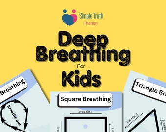 Kids' Deep Breathing Exercise Printables Pack - Fun Mindfulness Activities, Relaxation Techniques for Children, Calming Breath Guides
