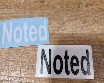 Noted sticker