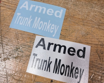 Armed trunk monkey sticker