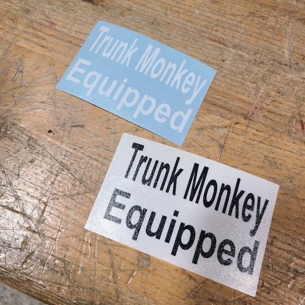 Trunk Monkey Sticker Etsy
