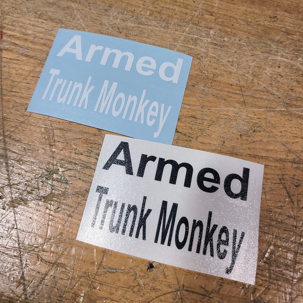 Trunk Monkey Sticker Etsy