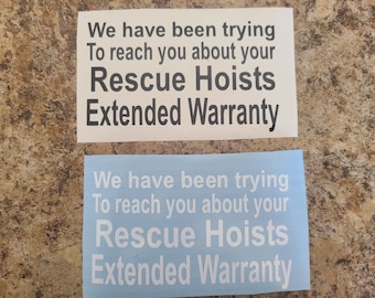 Rescue Hoists extended warranty