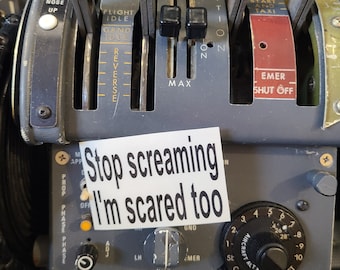 Stop screaming I'm scared too