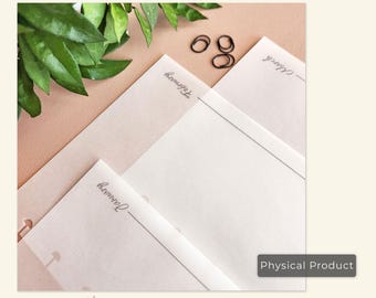 Decorative Vellum Planner Dashboards: Sidelines Minimalist 12-Month Half-Letter