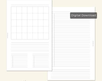 Monthly Planner Insert | Undated Half-Letter Printable (PDF Download)