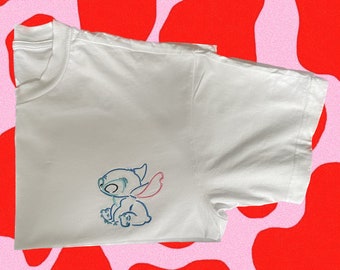 Camiseta/suéter bordado de Lilo y Stitch Stitch