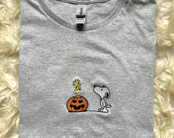 Snoopy y Woodstock calabaza sudadera-Halloween sudadera-perro, calabaza de Halloween -Snoopy suéter-acogedor lindo suéter / camiseta