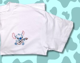 Camiseta/suéter bordado Lilo y Stitch Stitch