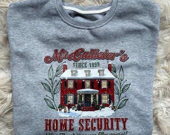 Camiseta/suéter con estampado de seguridad para el hogar de McCallister. Sudadera con capucha de Home Alone. Camiseta/sudadera con la película navideña