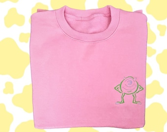 Camiseta/suéter bordado de Monsters Inc. Mike Wasowski