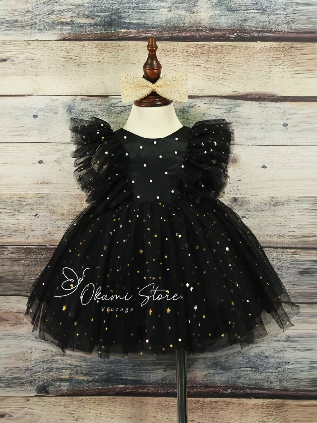 Toddler Black Timeless Dress Girl Black Straight Dress main image 0