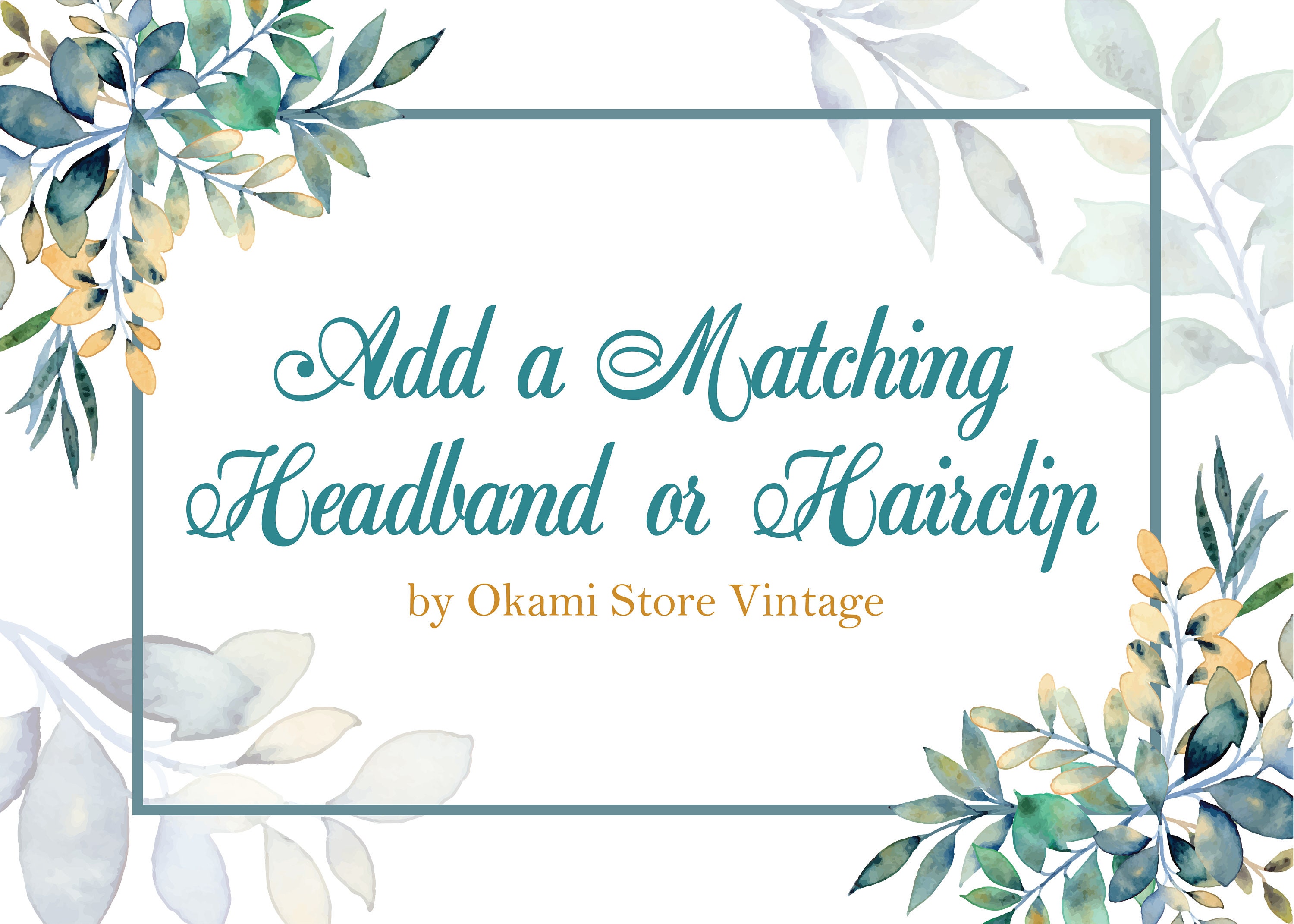 Add matching hair clip or headband - Okami store vintage custom