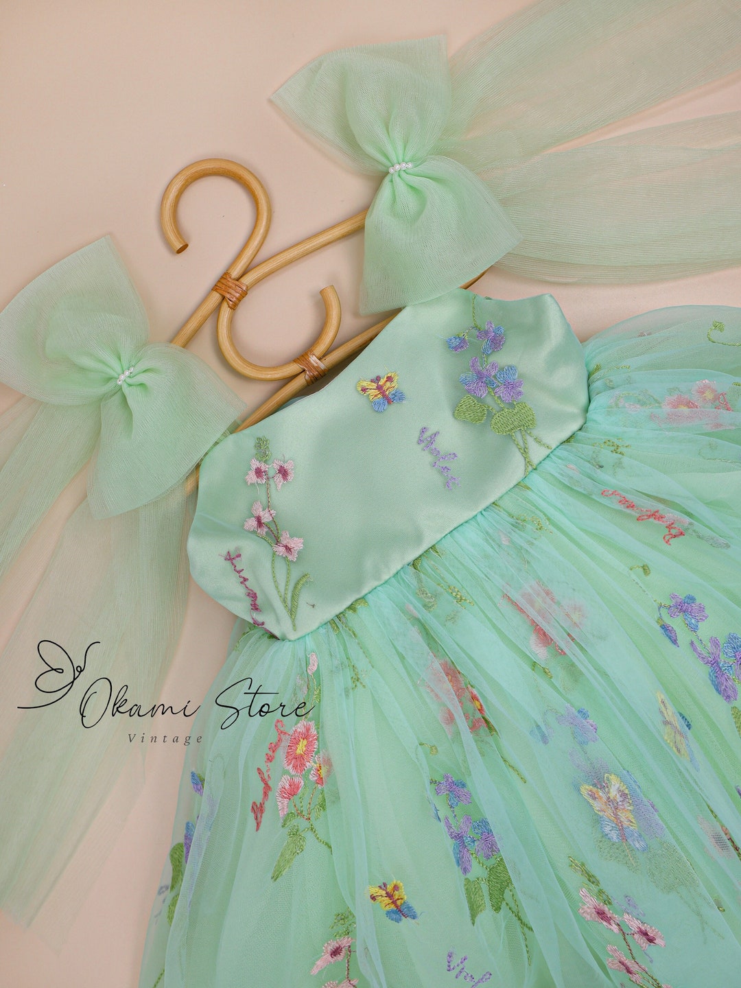 4 Layers Pastel Flower Girl Dress Tutu Flower Style Party Dress