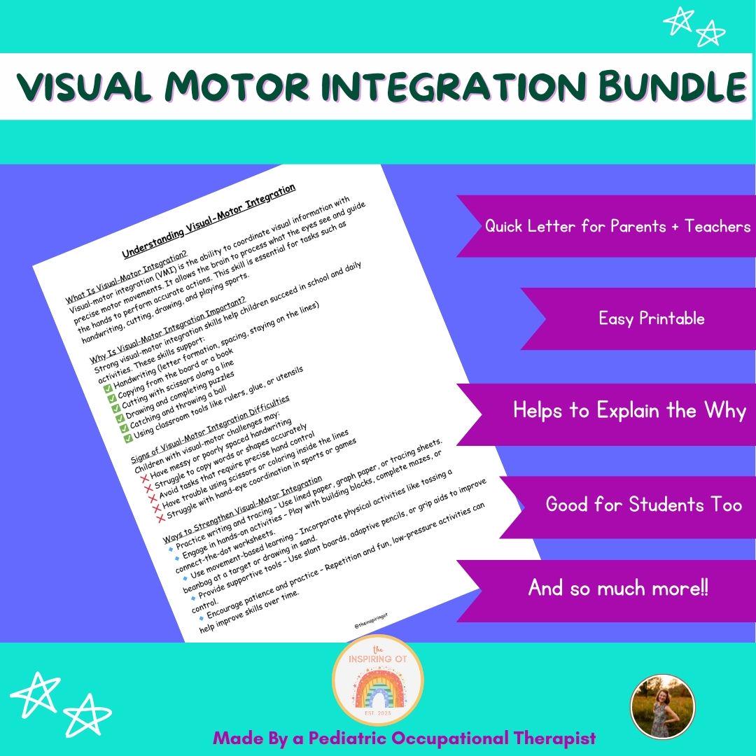 Visual Motor Integration Bundle Classroom Homeschool 24 Sheets Visual ...