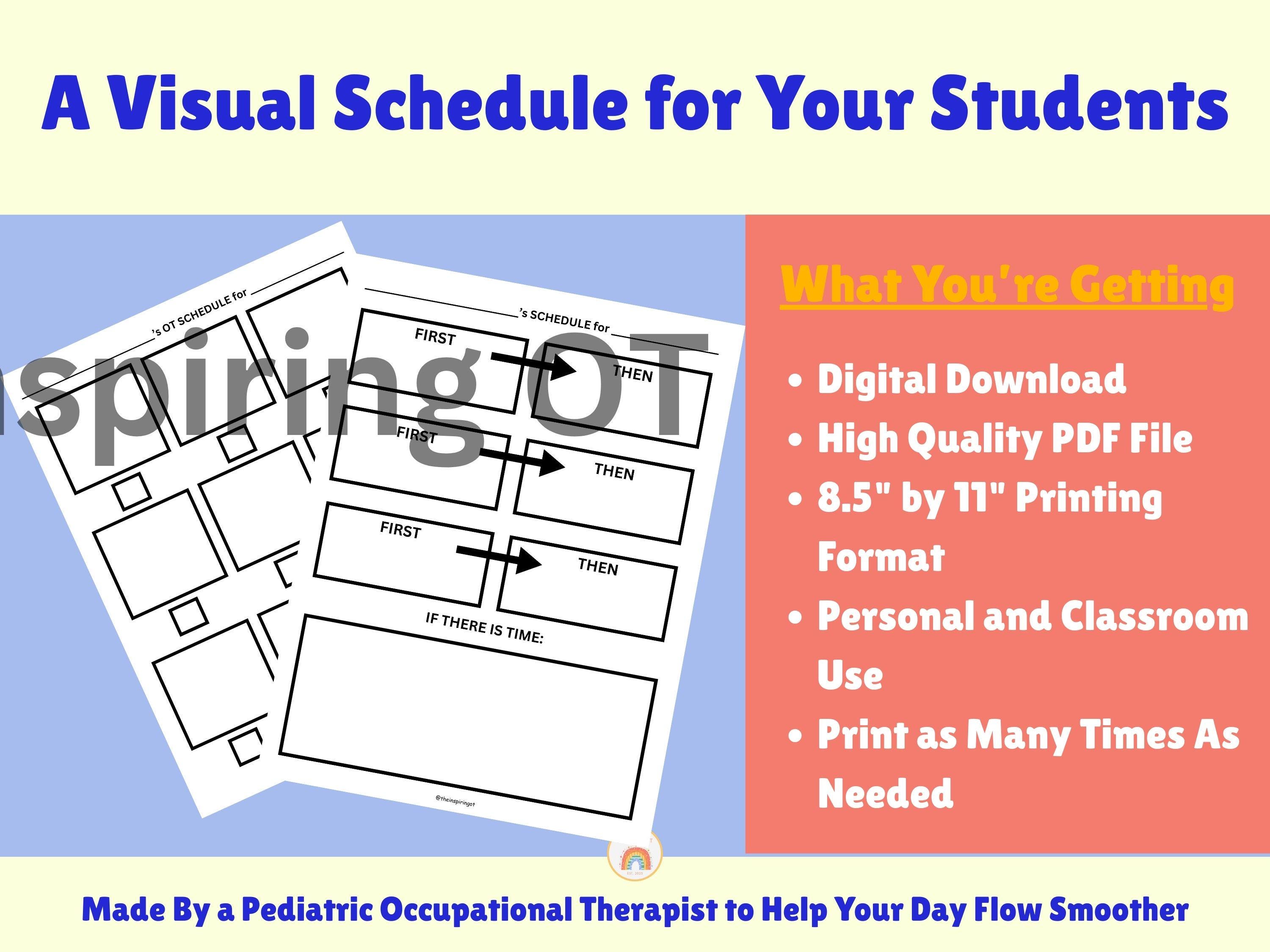 Bundle Printable Daily Occupational Therapy Session Treatment Plan ...