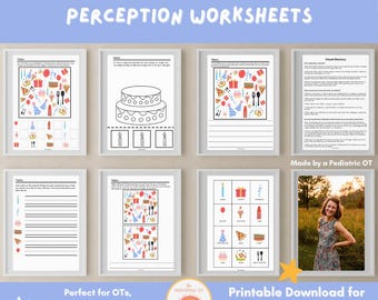 Birthday Visual Memory Visual Perception, Pediatric School Based Occupational Therapy Worksheets, Pre K School Worksheets