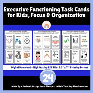 Exekutive funktionierende Aufgabenkarten für Kinder | Erste Schritte & dran bleiben