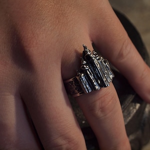 Candle ring / Goth jewellery jewelry / Sterling Silver