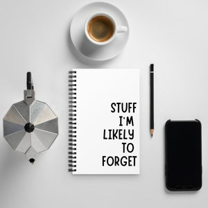 Cuaderno divertido, Diario divertido, Regalo divertido, Cosas que probablemente olvidaré imagen 2