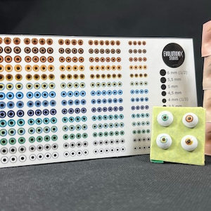 Realistic Eye Decals (1/3 to 1/2 Scale) for Statues / Figures / Dolls / BJD