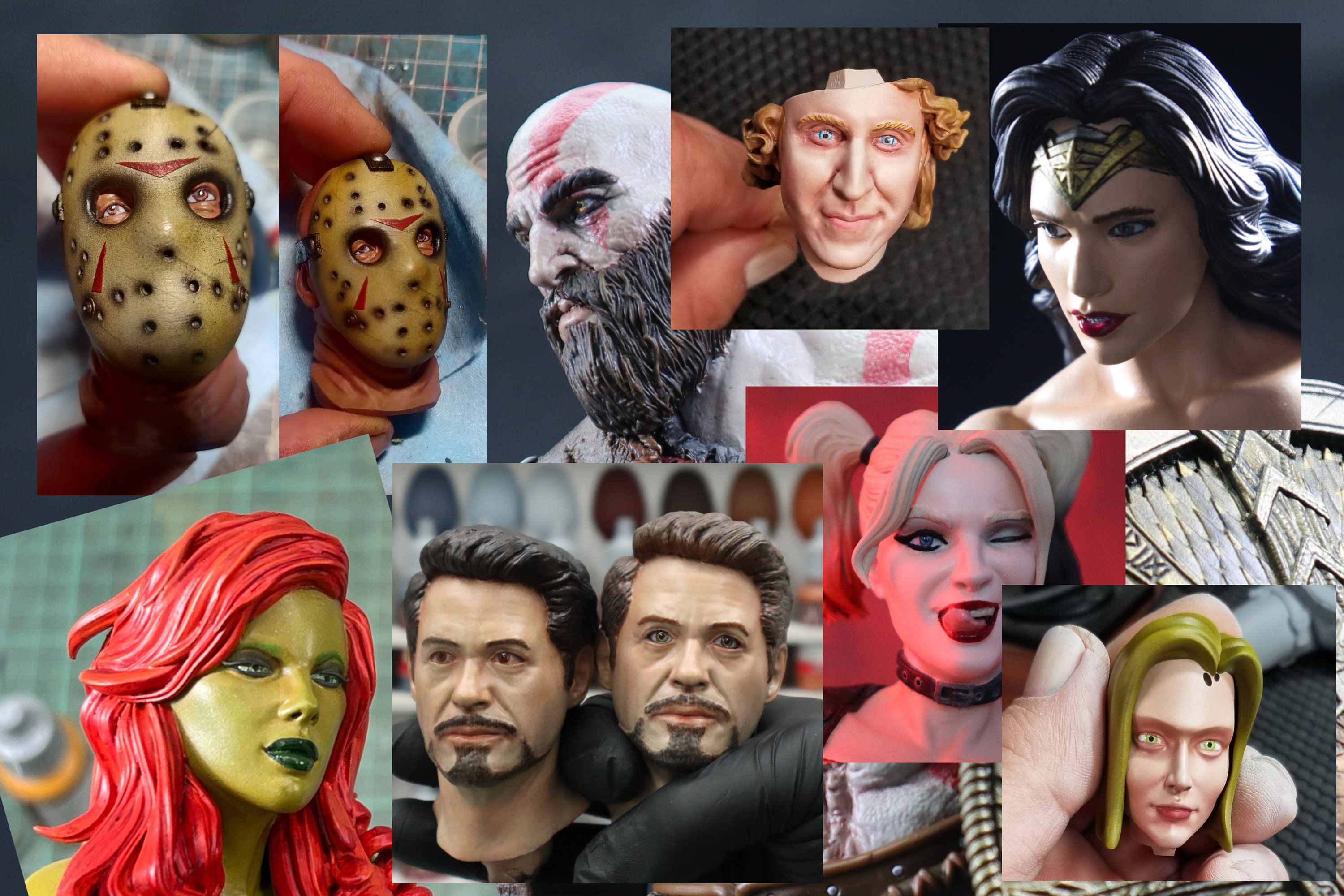 Realistic Eye Decals (1/6 to 1/4 Scale) for Statues / Figures