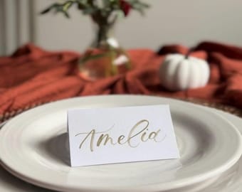 Custom Watercolor Place Cards | Handmade Holiday & Wedding Decor