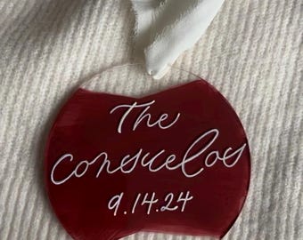 Custom Acrylic Circle Ornament | Personalized Holiday Keepsake