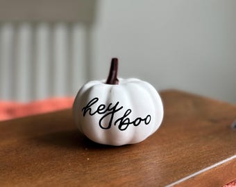 Personalized Mini Faux Pumpkin | Fall Placecard, Home Decor