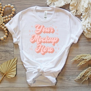 Bella Canvas Mockup White, Fall Mockup, 3001 shirt mockup, White tshirt mockup, boho mockup, White Bella canvas mock up, White tshirt mockup