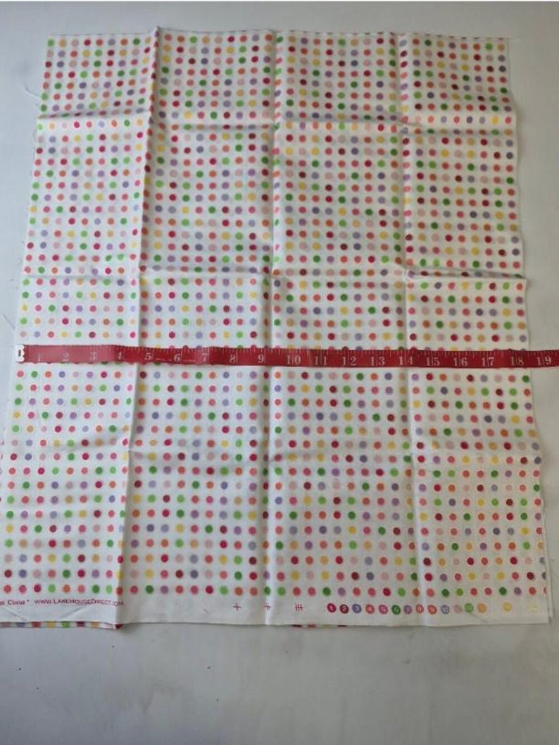 LakeHouse Dry Goods | Circus Circles Fabric | Multicolor Dots | 18x44 afbeelding 4
