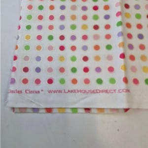 LakeHouse Dry Goods | Circus Circles Fabric | Multicolor Dots | 18x44 afbeelding 3