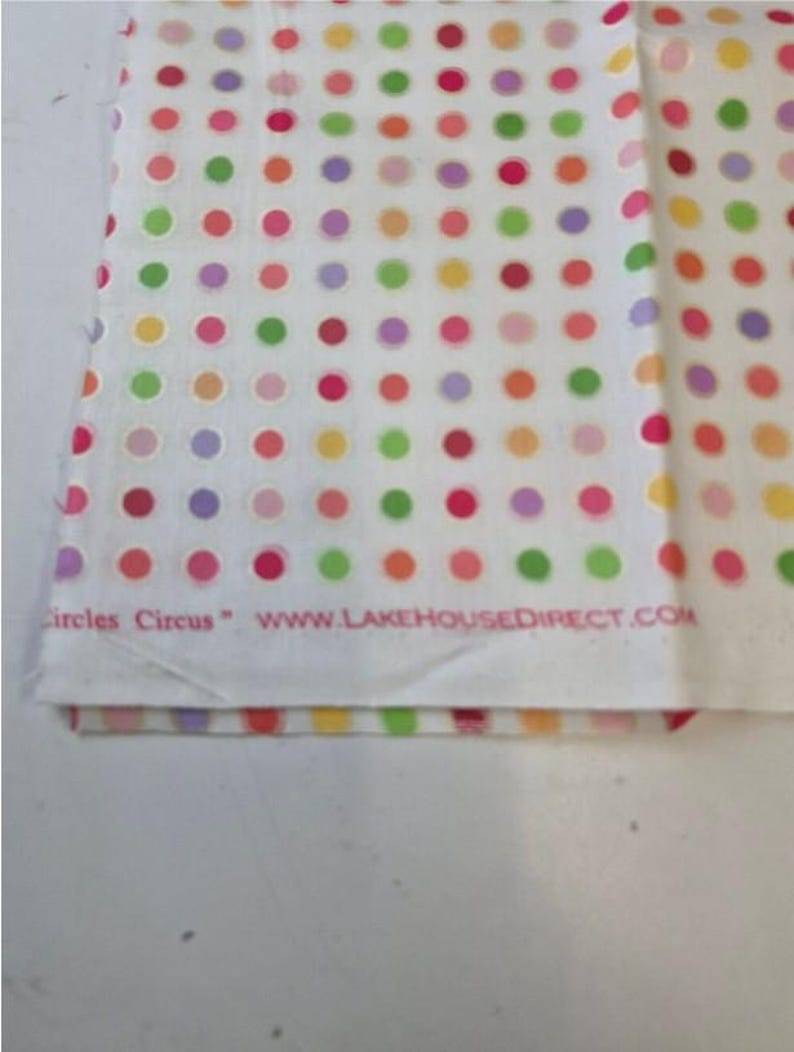 LakeHouse Dry Goods | Circus Circles Fabric | Multicolor Dots | 18x44 afbeelding 3