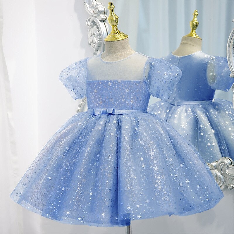 Toddler Girl Fluffy Princess Dress Sequin Prom Dress Ball - Etsy