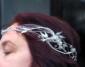 Elven tiara. Crown. Wedding circlet. Elvish medieval cosplay hair accessor