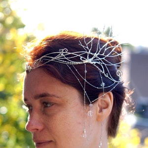 Large tiara with branches. Autum and Spring tiara. Elven circlet