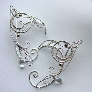 Celtic elven ear cuffs, no piercing, elfears, cosplay items. Elvin clip-on earrings