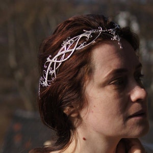 Elven tiara transformer. wedding circlet image 6