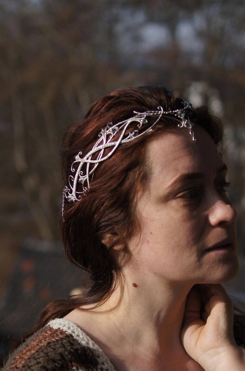 Elven tiara transformer. wedding circlet image 6