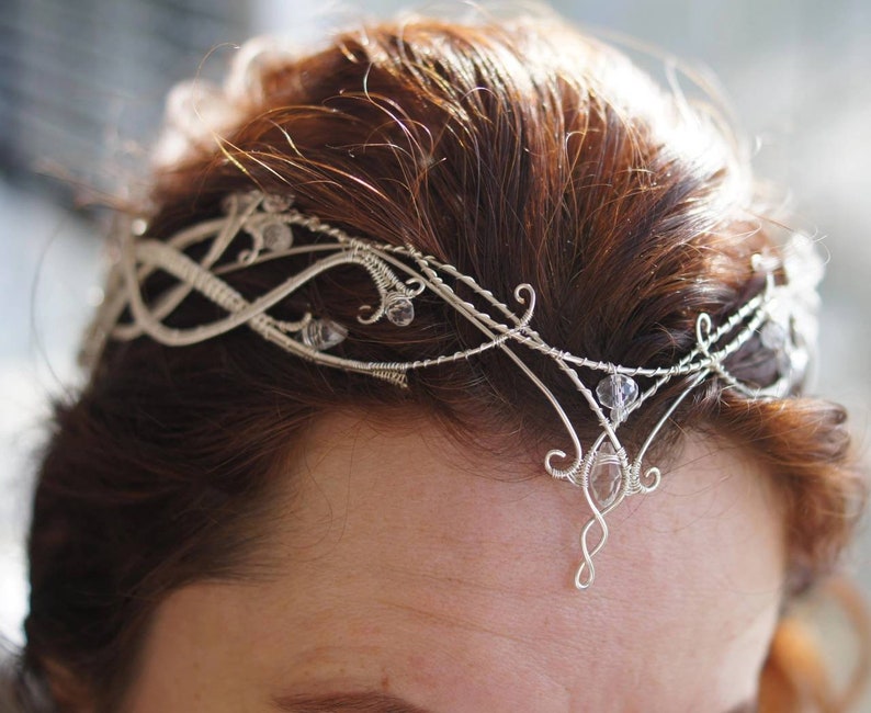 Elven tiara transformer. wedding circlet image 2