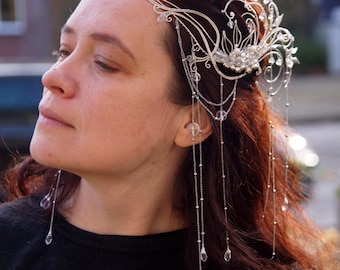 Spring forest elven tiara, cosplay wedding circlet, elf circlet